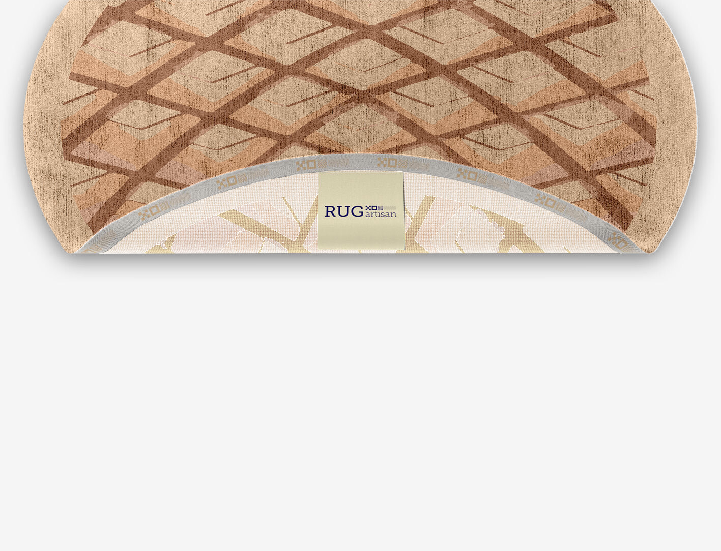 Eyeglass Origami Oval Hand Knotted Bamboo Silk Custom Rug by Rug Artisan