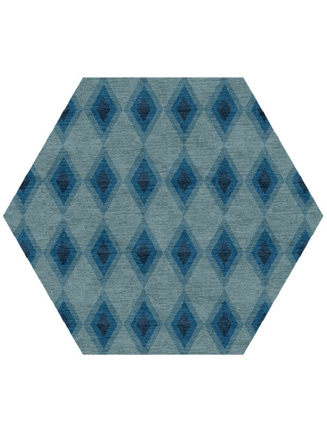 Eyelet Modern Geometrics Hexagon Hand Knotted Tibetan Wool Custom Rug by Rug Artisan