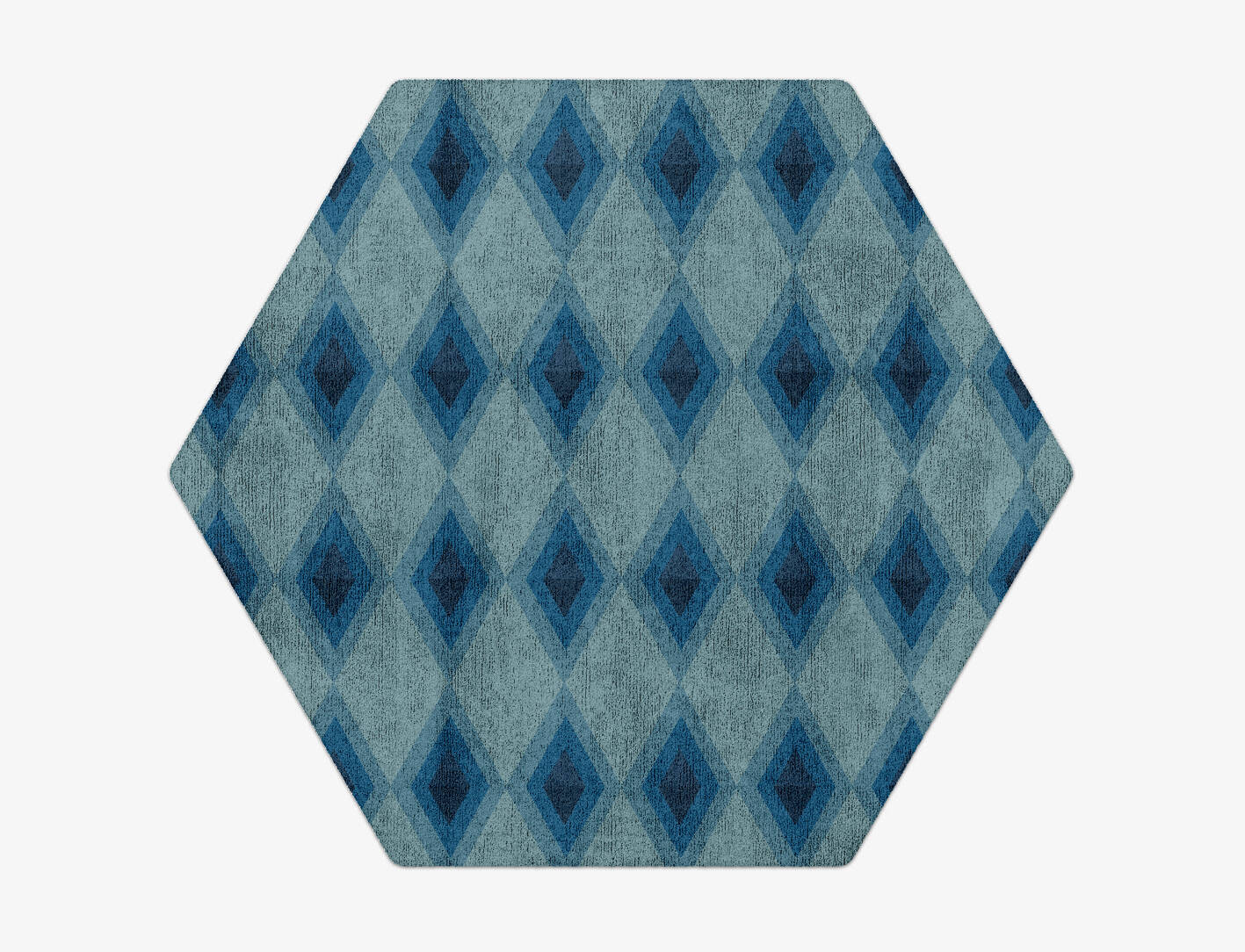 Eyelet Modern Geometrics Hexagon Hand Tufted Bamboo Silk Custom Rug by Rug Artisan