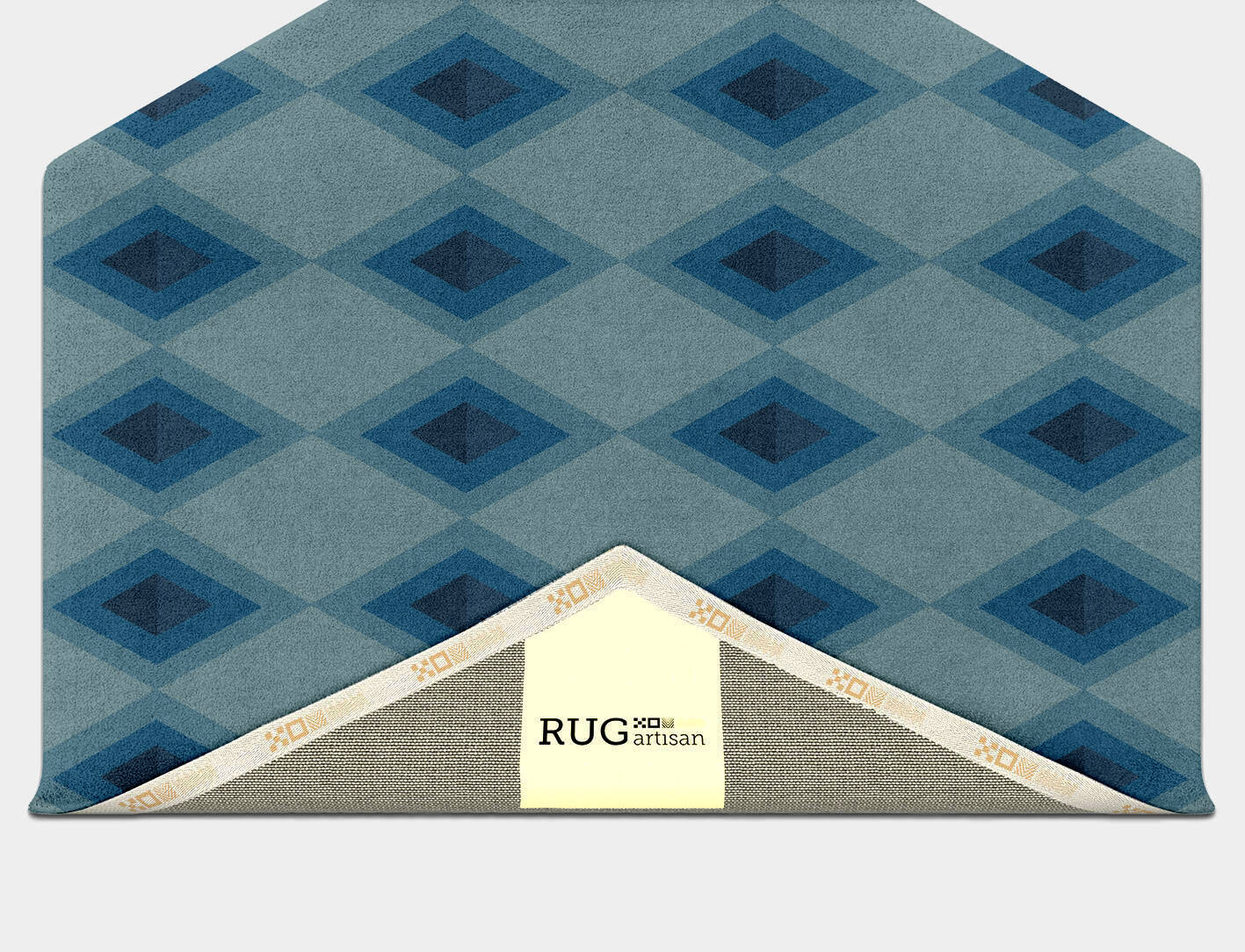 Eyelet Modern Geometrics Hexagon Hand Tufted Pure Wool Custom Rug by Rug Artisan