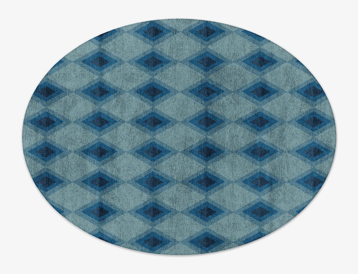 Eyelet Modern Geometrics Oval Hand Tufted Bamboo Silk Custom Rug by Rug Artisan