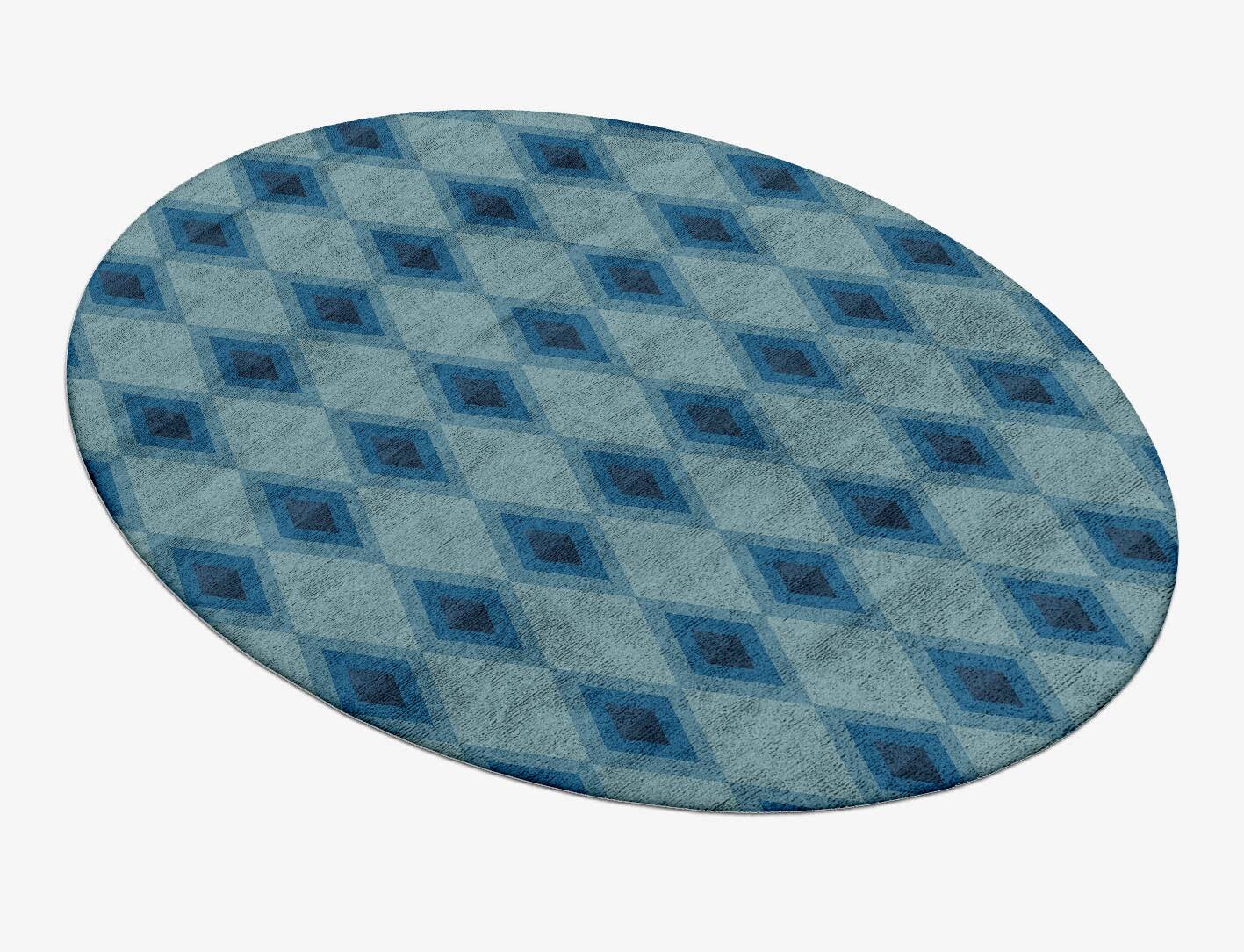 Eyelet Modern Geometrics Oval Hand Tufted Bamboo Silk Custom Rug by Rug Artisan