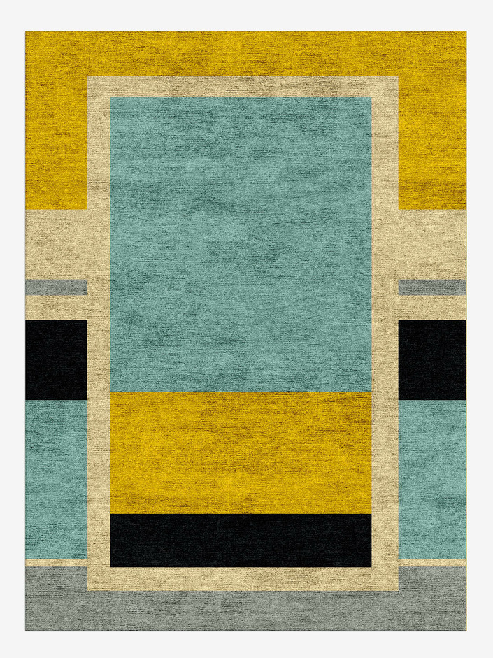 Factions Abstract Rectangle Hand Knotted Bamboo Silk Custom Rug by Rug Artisan
