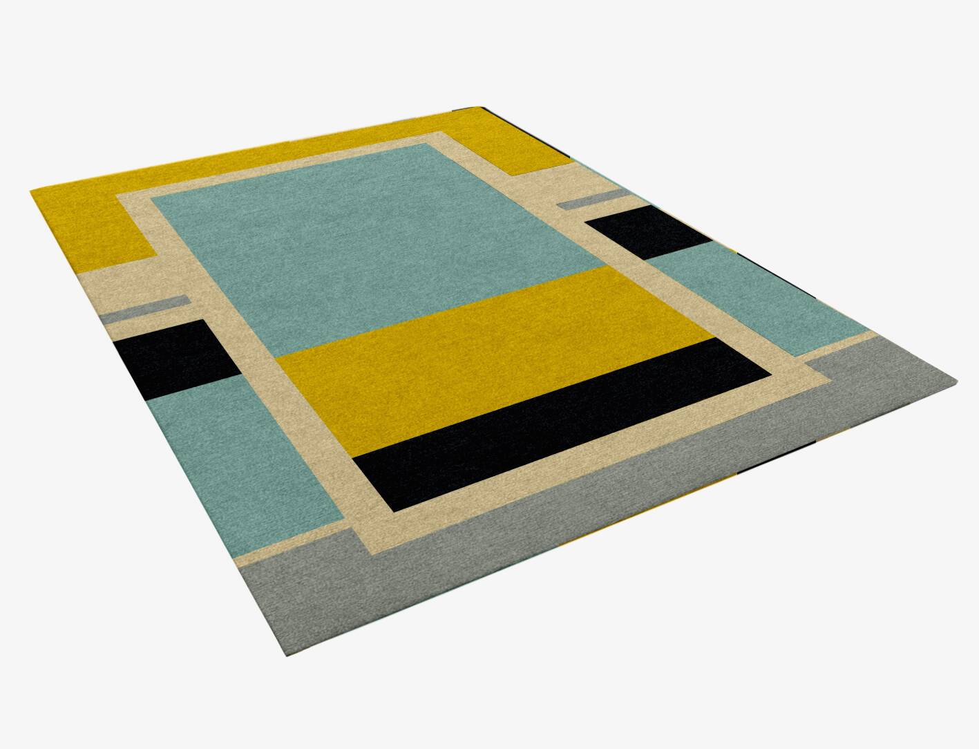 Factions Abstract Rectangle Hand Knotted Tibetan Wool Custom Rug by Rug Artisan