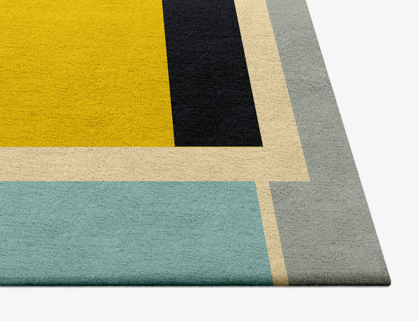 Factions Abstract Square Hand Tufted Pure Wool Custom Rug by Rug Artisan
