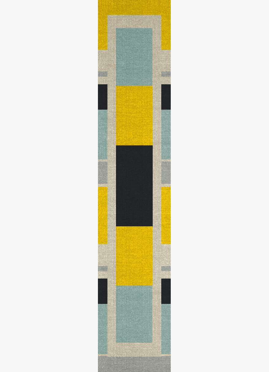 Factions Abstract Runner Outdoor Recycled Yarn Custom Rug by Rug Artisan
