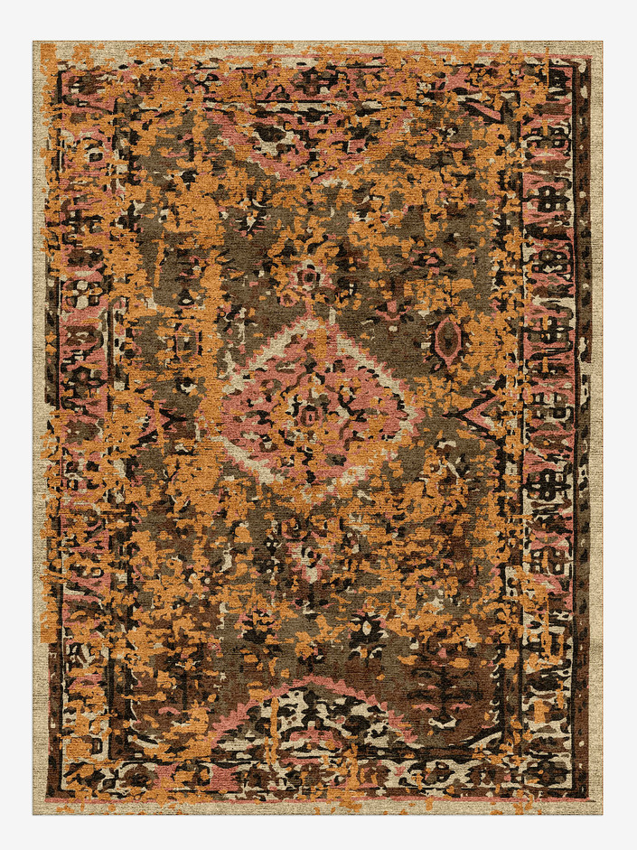 Faded Dye Vintage Rectangle Hand Knotted Bamboo Silk Custom Rug by Rug Artisan