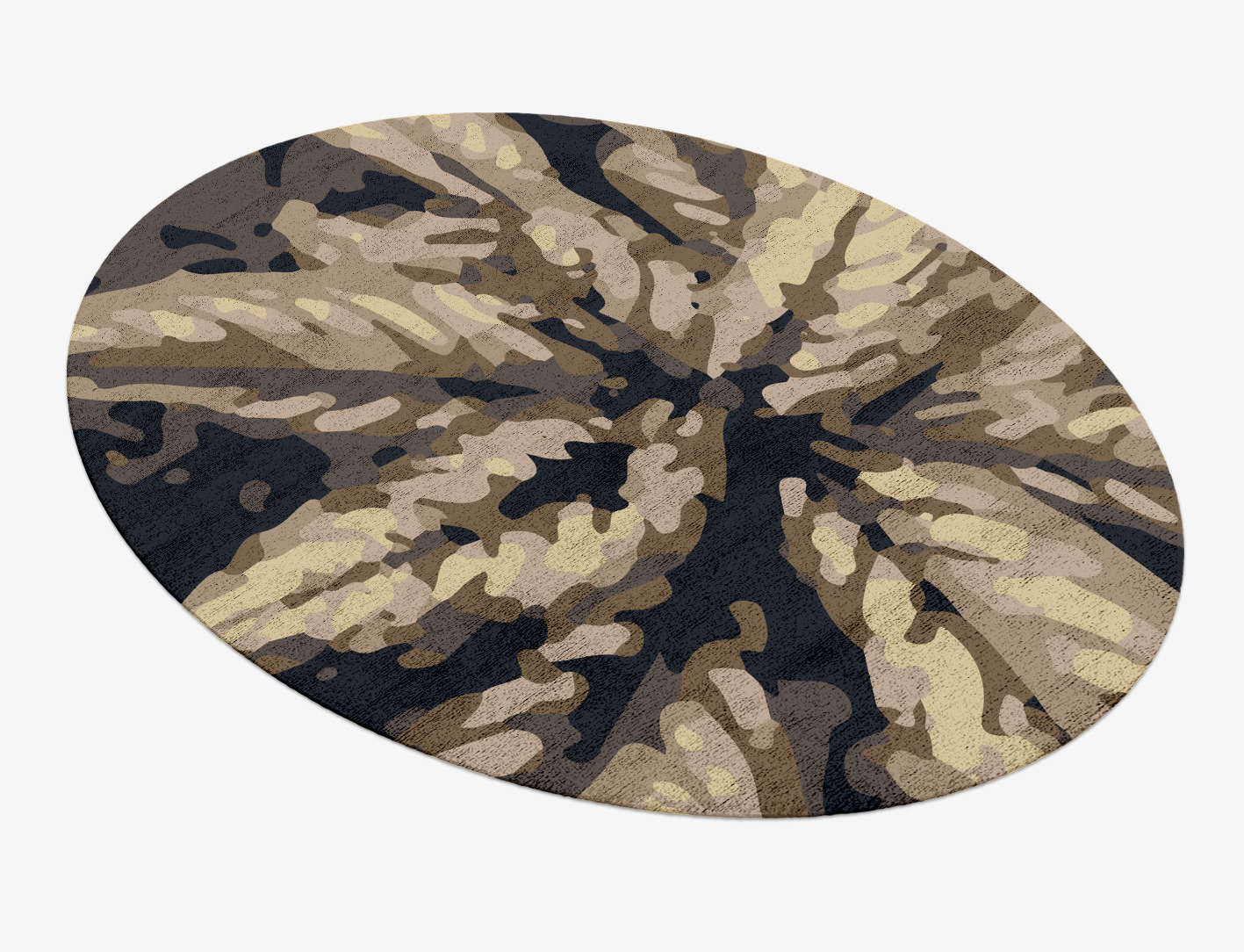 Fall Floral Oval Hand Knotted Bamboo Silk Custom Rug by Rug Artisan