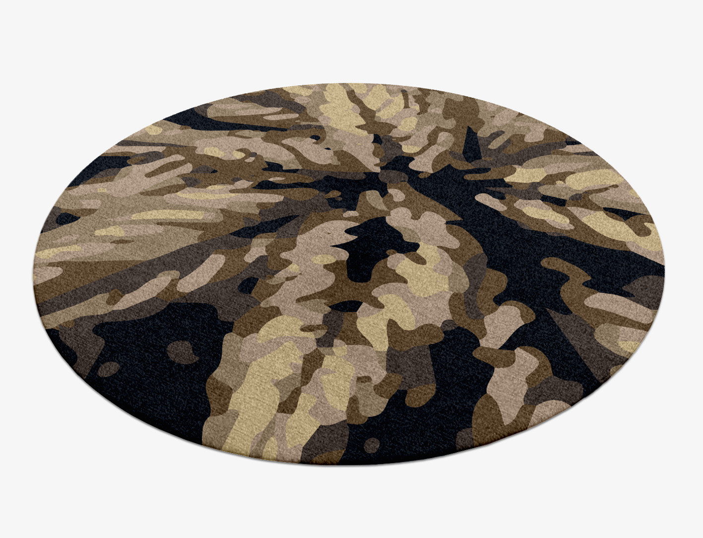 Fall Floral Round Hand Knotted Tibetan Wool Custom Rug by Rug Artisan