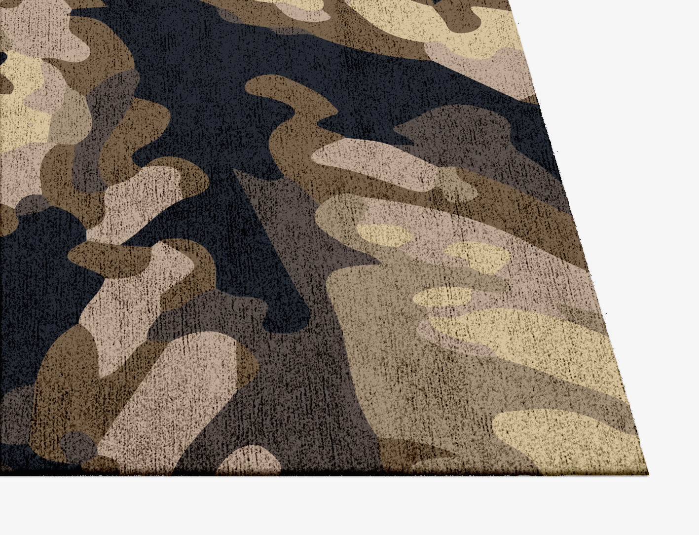 Fall Floral Square Hand Knotted Bamboo Silk Custom Rug by Rug Artisan