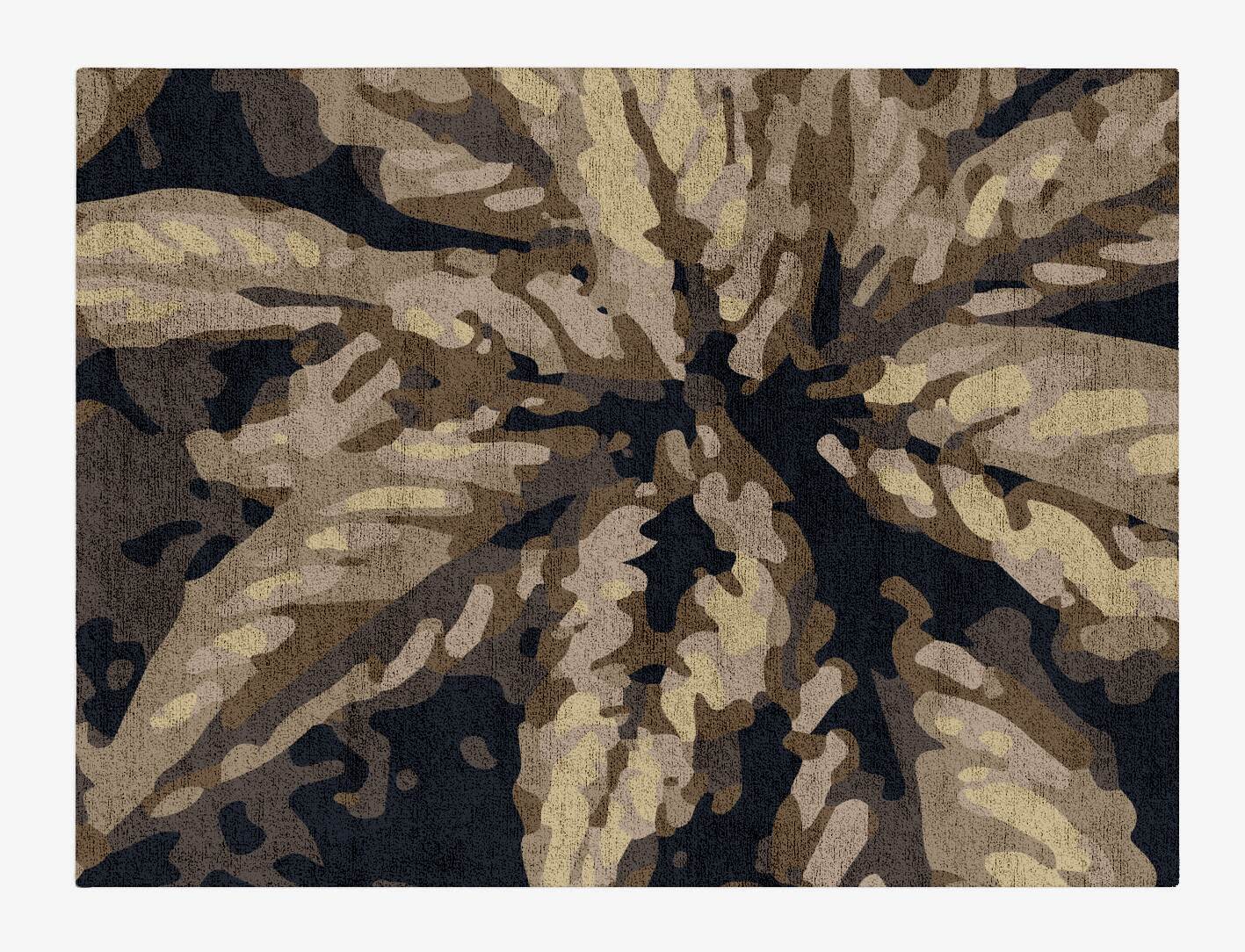 Fall Floral Rectangle Hand Tufted Bamboo Silk Custom Rug by Rug Artisan