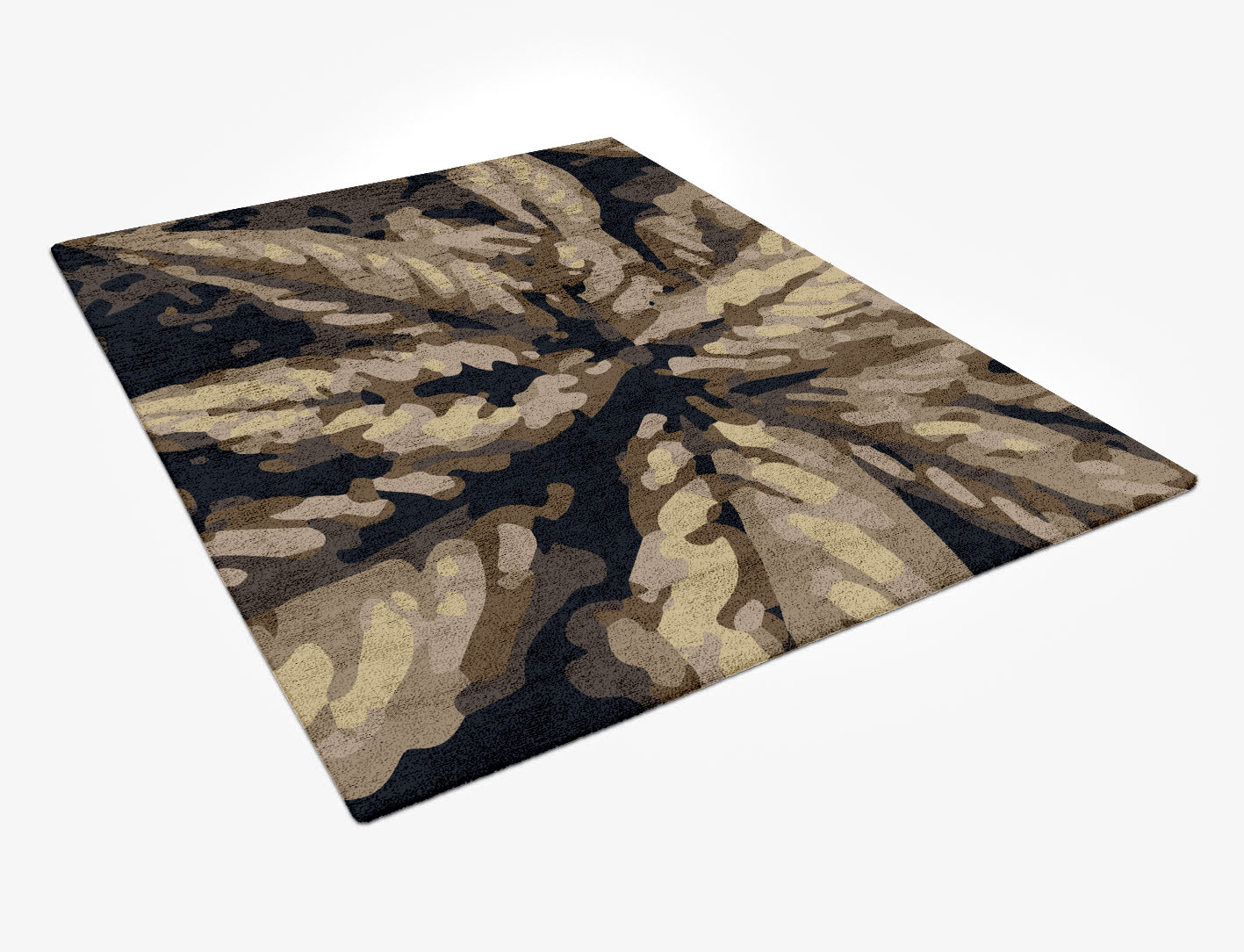 Fall Floral Rectangle Hand Tufted Bamboo Silk Custom Rug by Rug Artisan