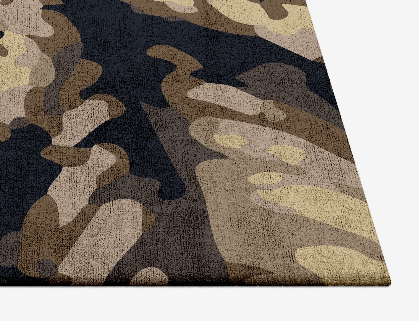 Fall Floral Square Hand Tufted Bamboo Silk Custom Rug by Rug Artisan
