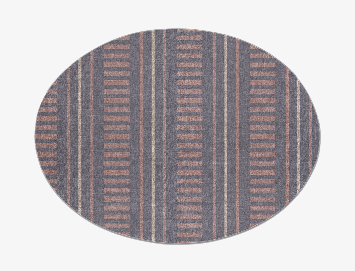 Fallen Minimalist Oval Flatweave New Zealand Wool Custom Rug by Rug Artisan