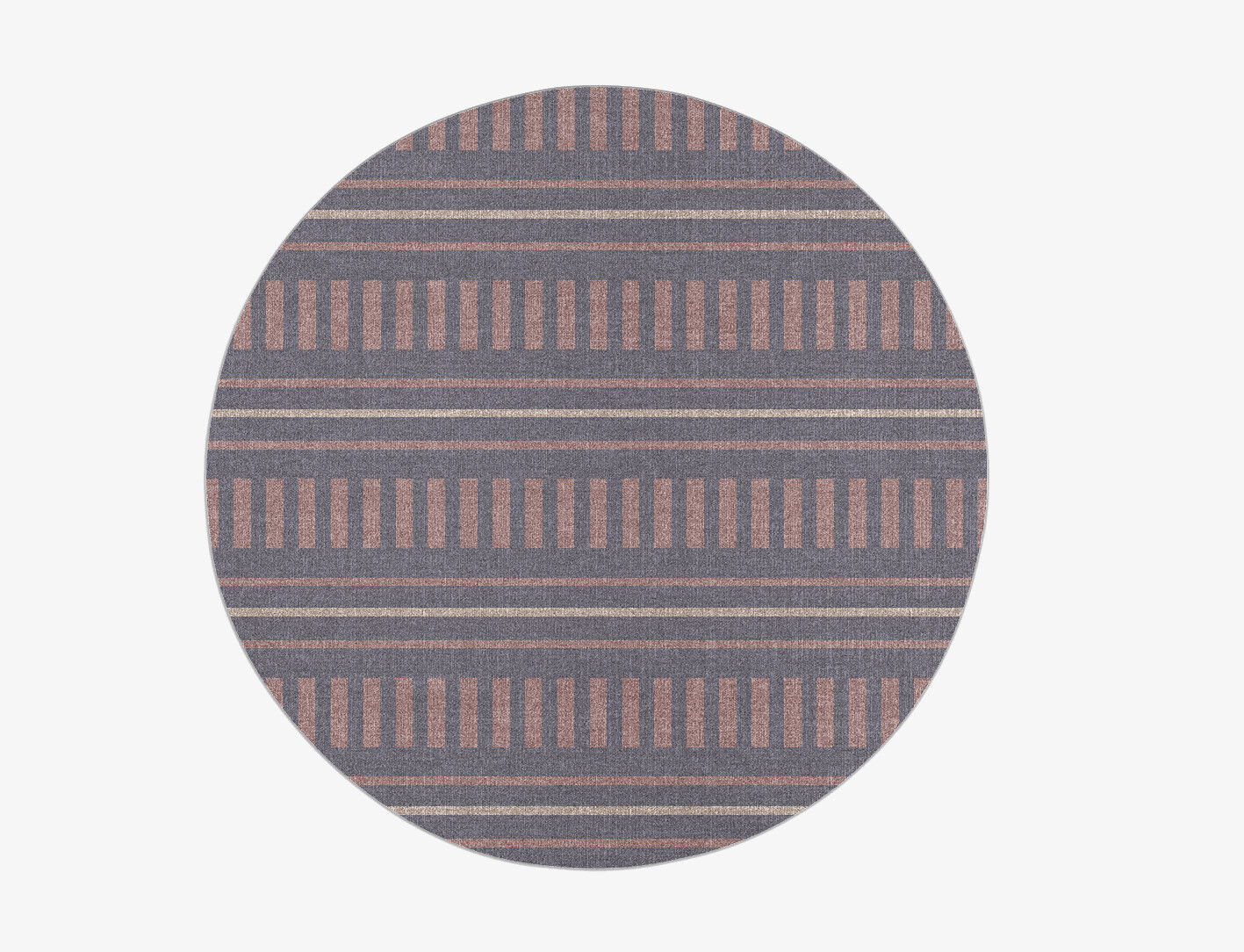 Fallen Minimalist Round Flatweave New Zealand Wool Custom Rug by Rug Artisan