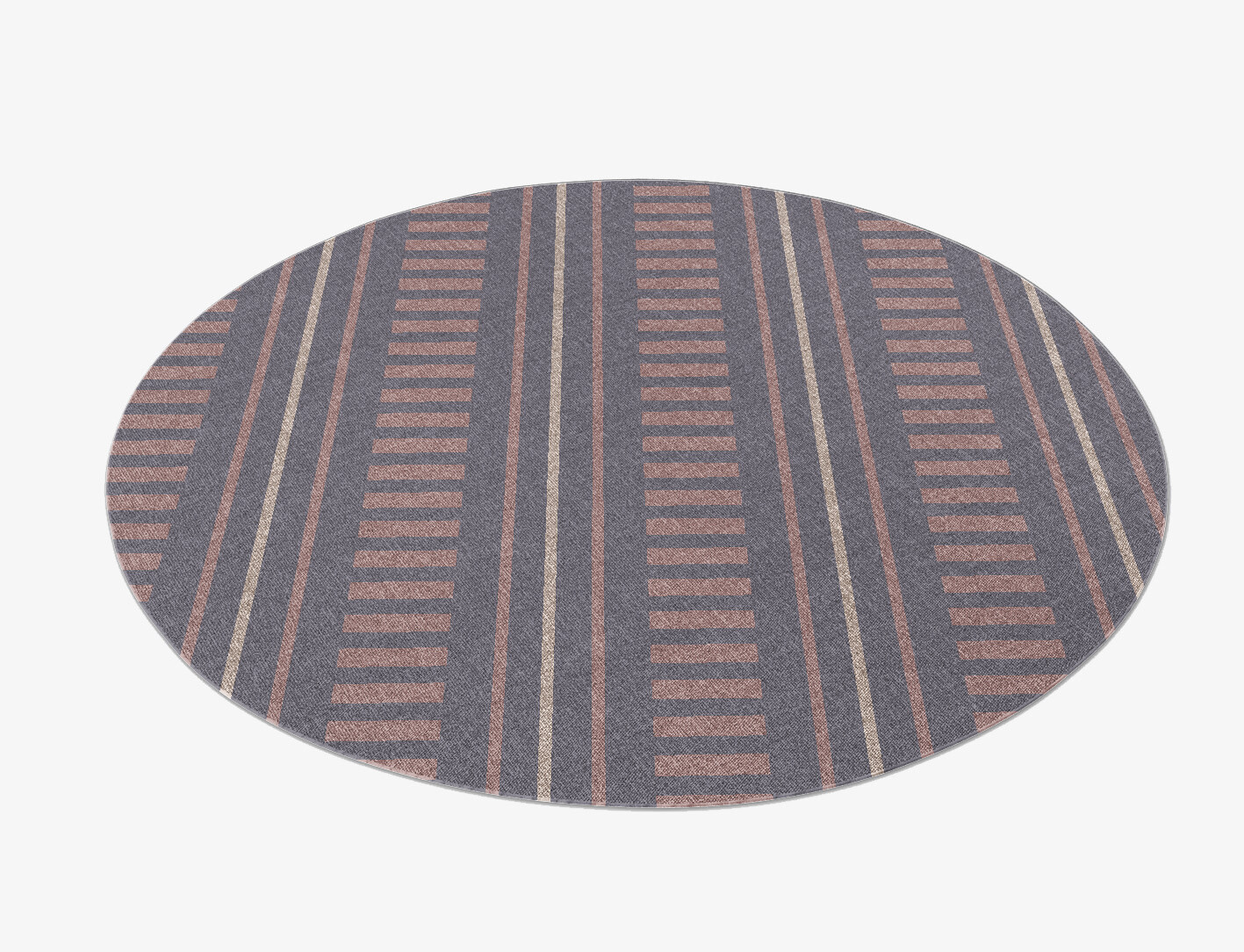 Fallen Minimalist Round Flatweave New Zealand Wool Custom Rug by Rug Artisan