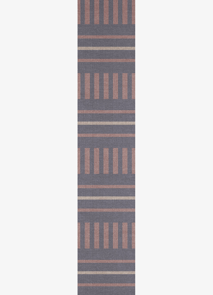 Fallen Minimalist Runner Flatweave New Zealand Wool Custom Rug by Rug Artisan