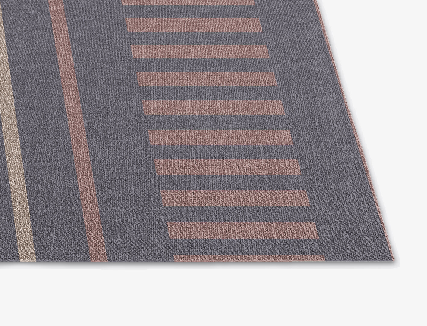 Fallen Minimalist Square Flatweave New Zealand Wool Custom Rug by Rug Artisan