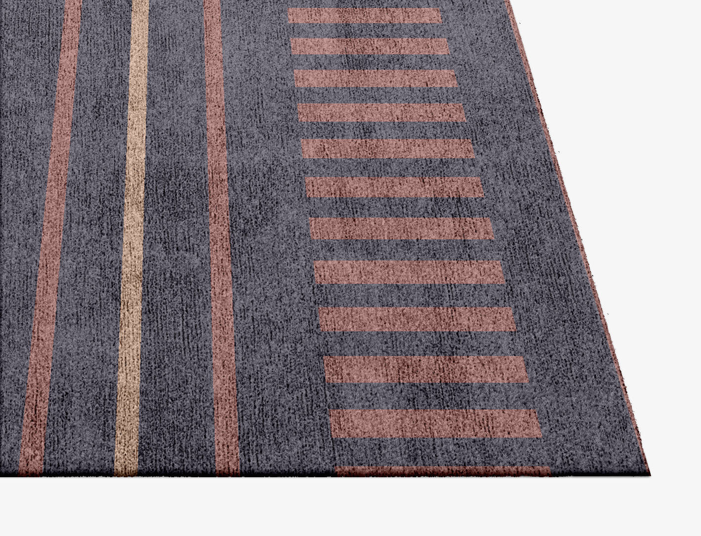 Fallen Minimalist Square Hand Knotted Bamboo Silk Custom Rug by Rug Artisan