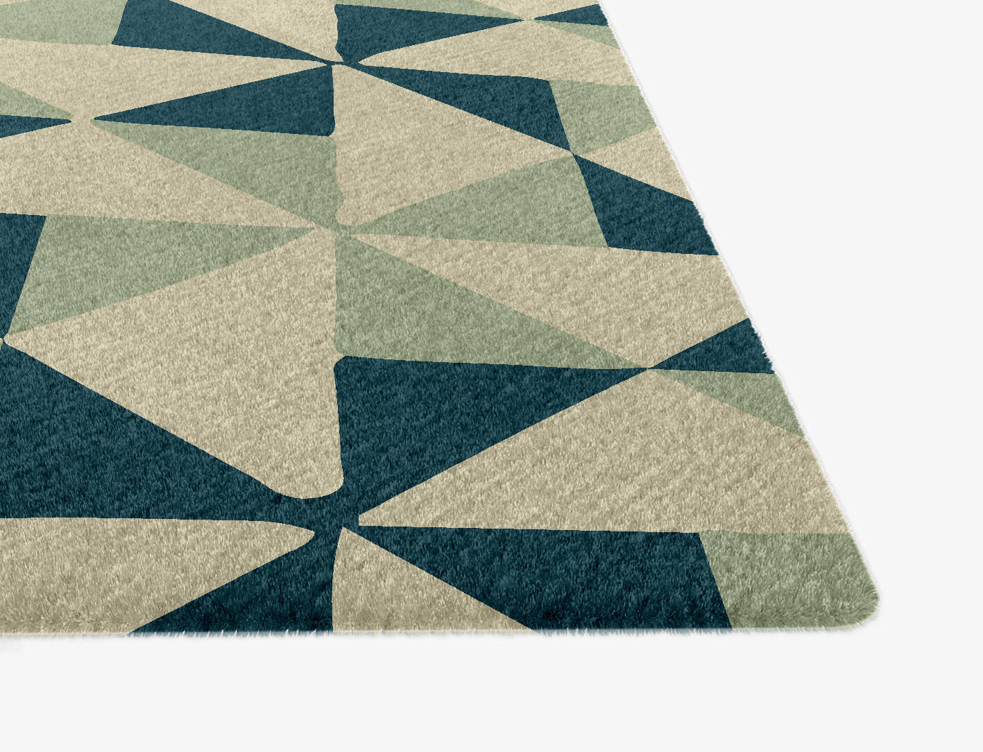 Fans Modern Geometrics Ogee Hand Knotted Tibetan Wool Custom Rug by Rug Artisan