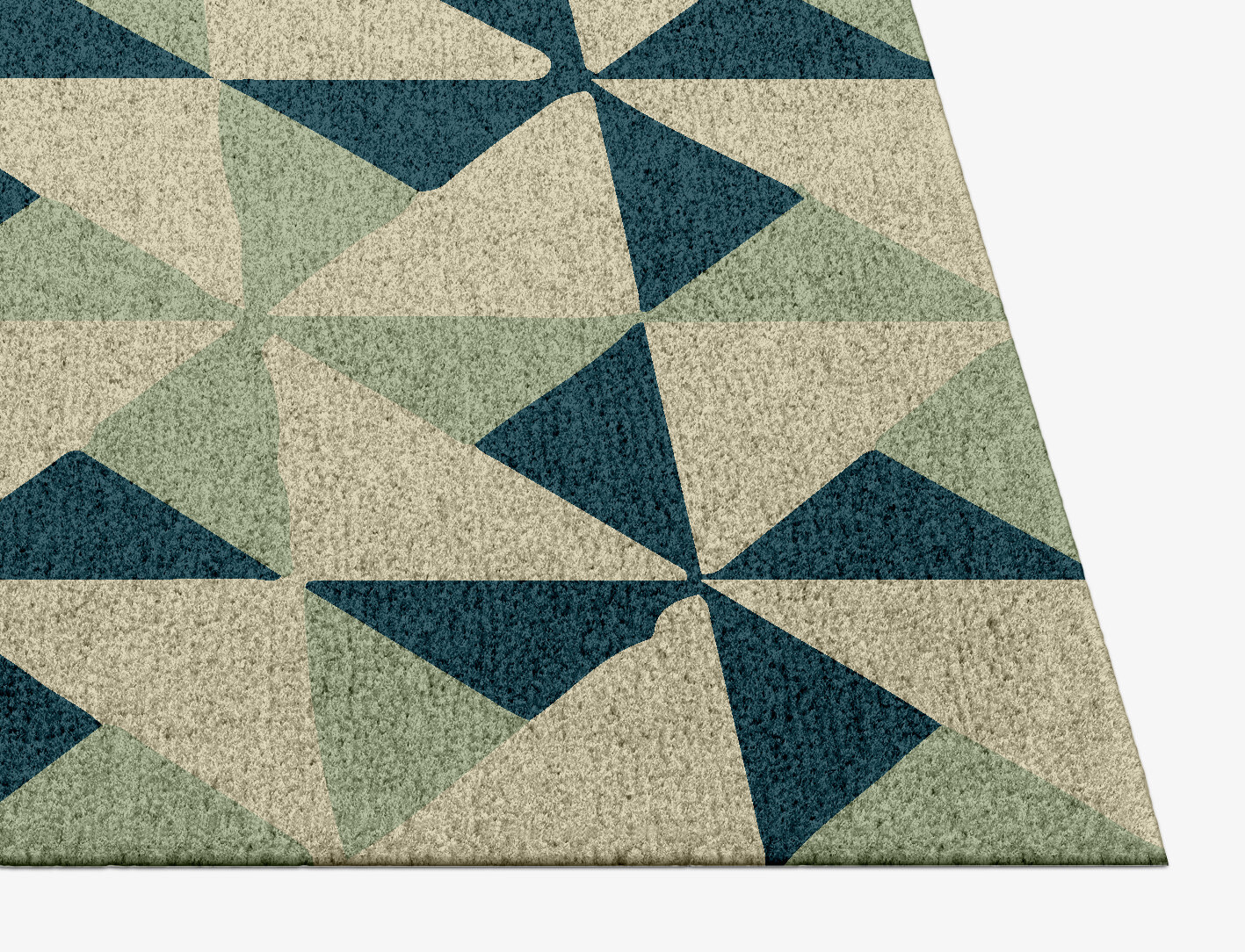 Fans Geometric Rectangle Hand Knotted Tibetan Wool Custom Rug by Rug Artisan
