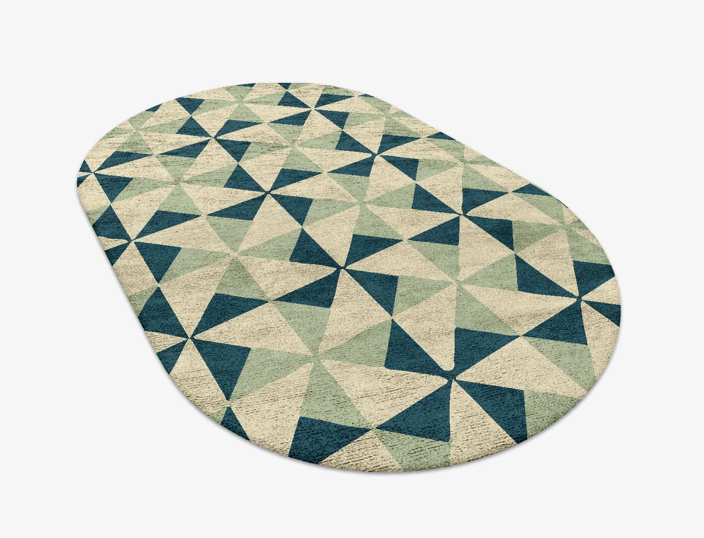 Fans Modern Geometrics Capsule Hand Tufted Bamboo Silk Custom Rug by Rug Artisan