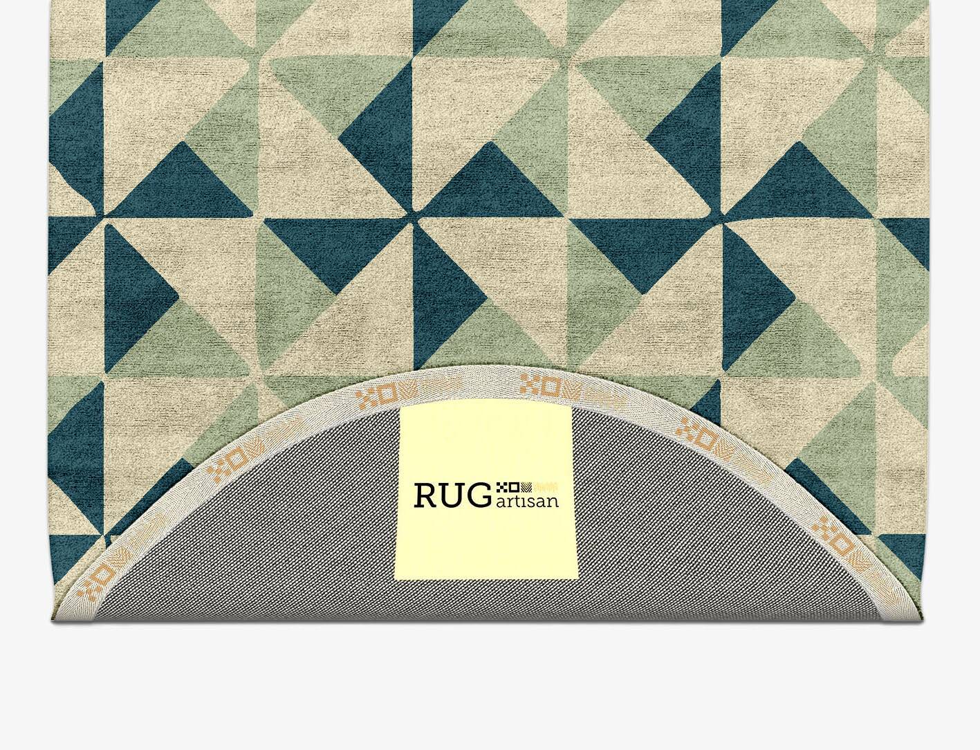 Fans Modern Geometrics Capsule Hand Tufted Bamboo Silk Custom Rug by Rug Artisan