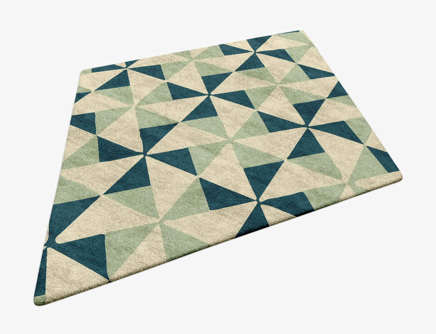 Fans Modern Geometrics Diamond Hand Tufted Bamboo Silk Custom Rug by Rug Artisan