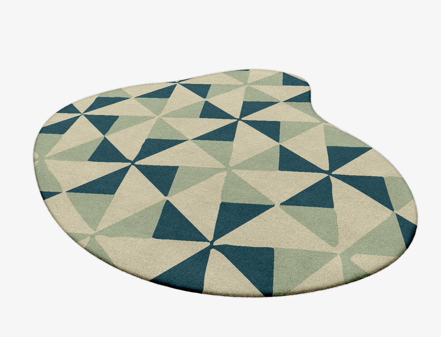 Fans Modern Geometrics Splash Hand Tufted Pure Wool Custom Rug by Rug Artisan