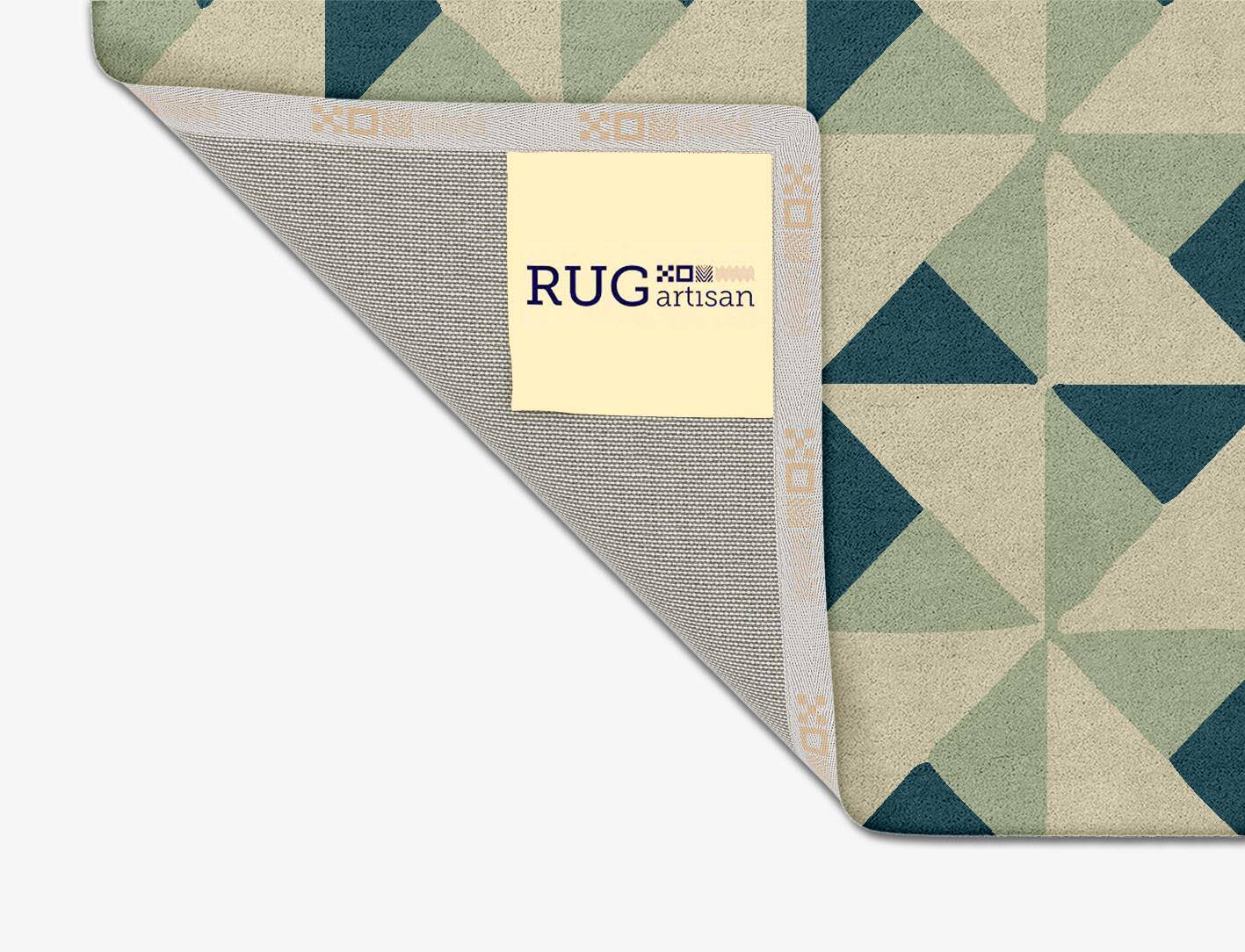 Fans Modern Geometrics Square Hand Tufted Pure Wool Custom Rug by Rug Artisan
