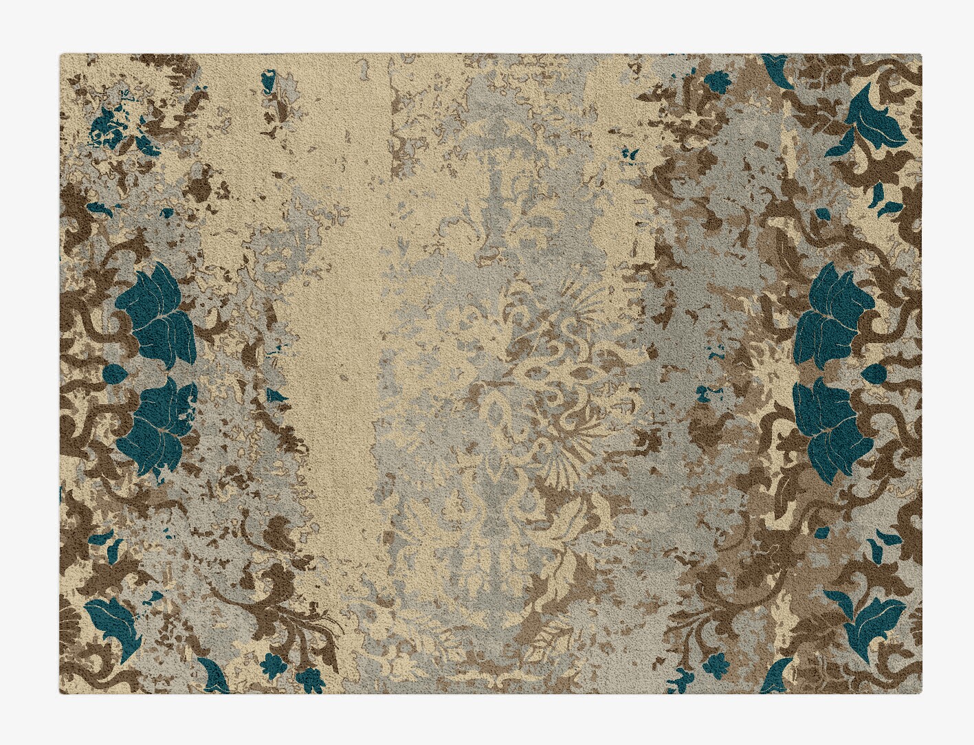 Farah Persian Bagh Rectangle Hand Tufted Pure Wool Custom Rug by Rug Artisan