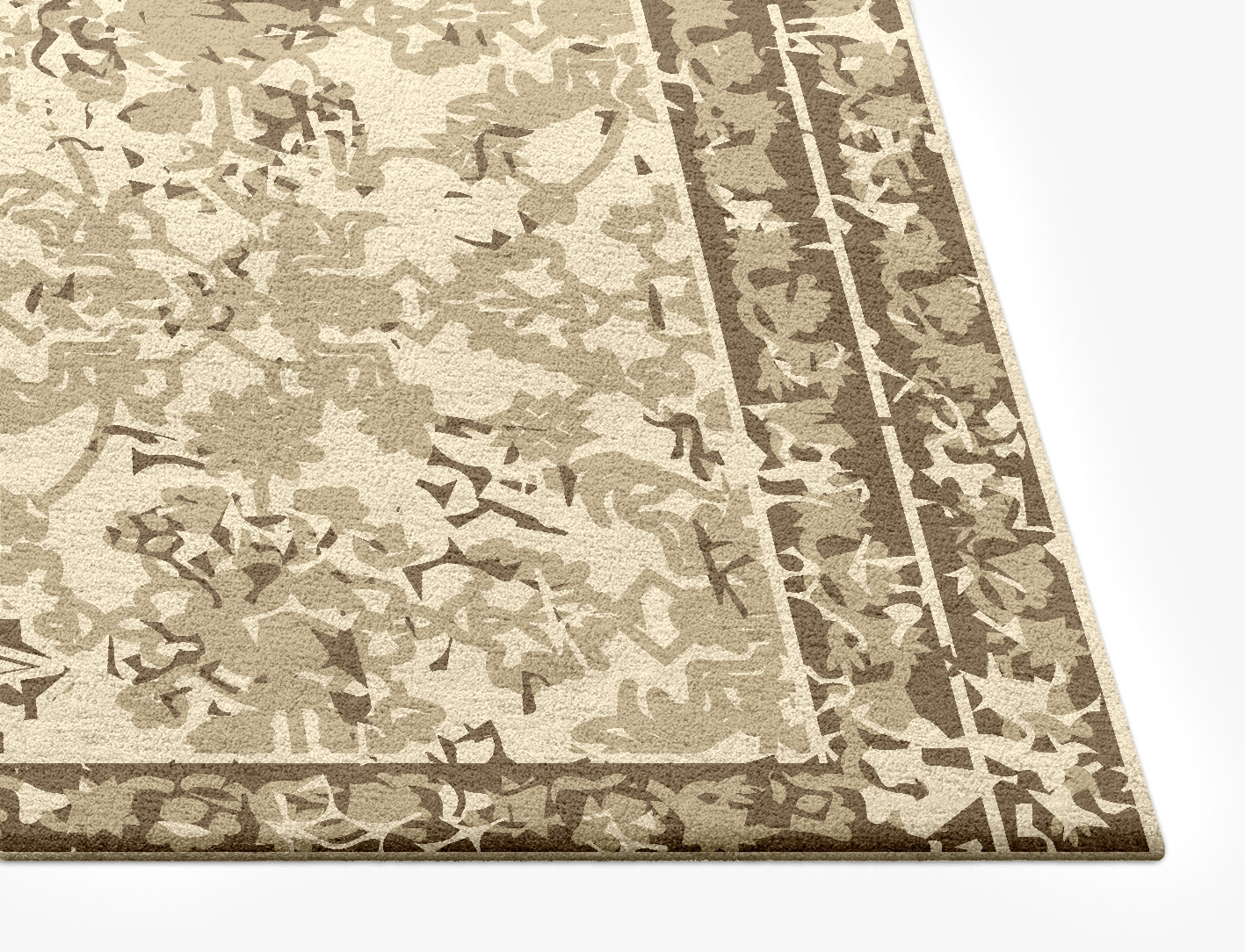 Farahan Beige Persian Bagh Rectangle Hand Tufted Pure Wool Custom Rug by Rug Artisan