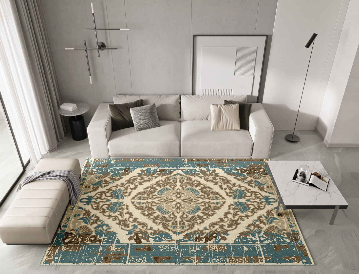 Farzaneh Persian Bagh Rectangle Hand Tufted Pure Wool Custom Rug by Rug Artisan