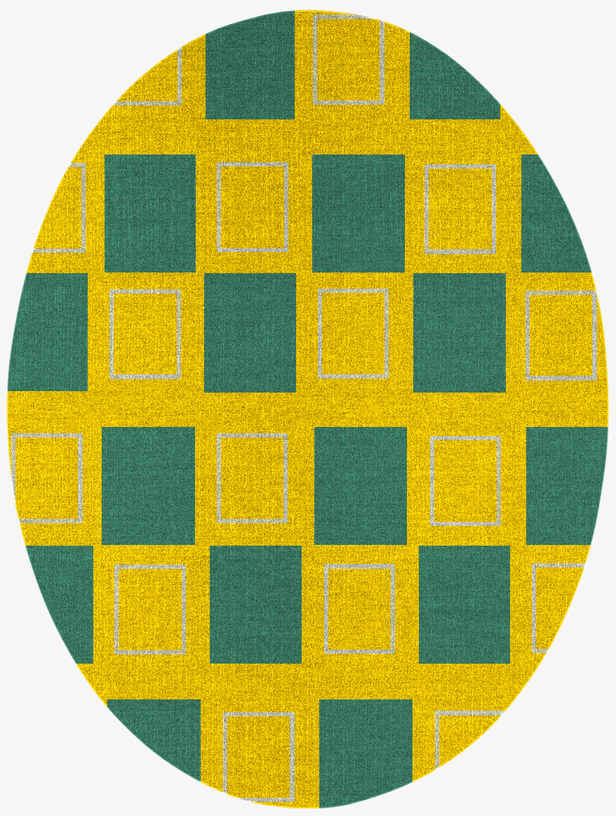 Fascia Geometric Oval Flatweave New Zealand Wool Custom Rug by Rug Artisan