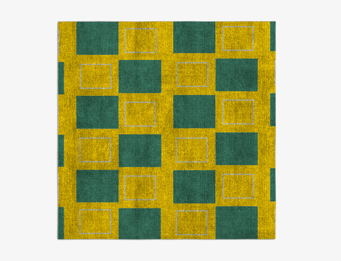 Fascia Geometric Square Flatweave Bamboo Silk Custom Rug by Rug Artisan