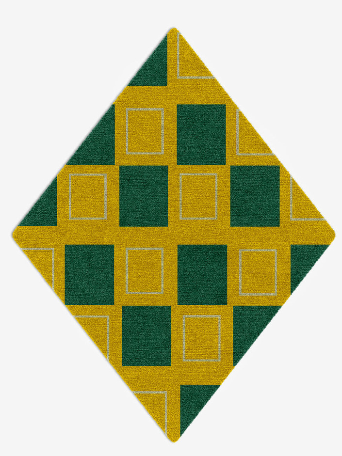 Fascia Geometric Diamond Hand Knotted Tibetan Wool Custom Rug by Rug Artisan