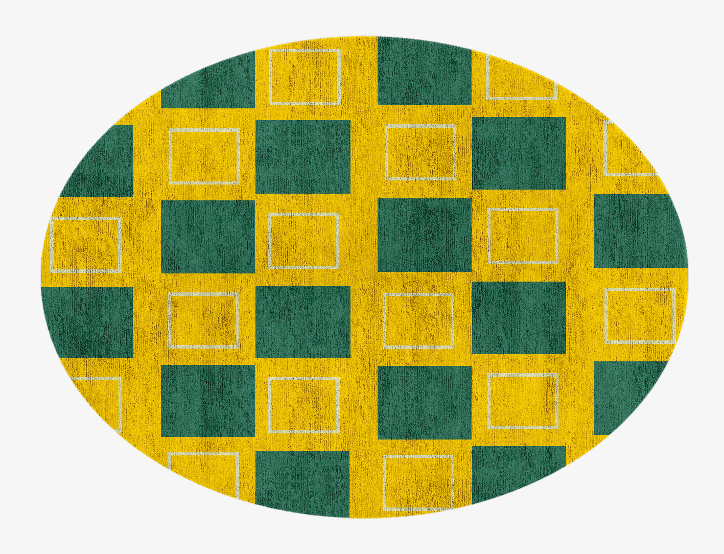 Fascia Geometric Oval Hand Knotted Bamboo Silk Custom Rug by Rug Artisan