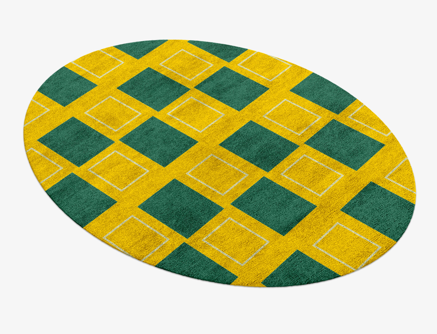 Fascia Geometric Oval Hand Knotted Bamboo Silk Custom Rug by Rug Artisan