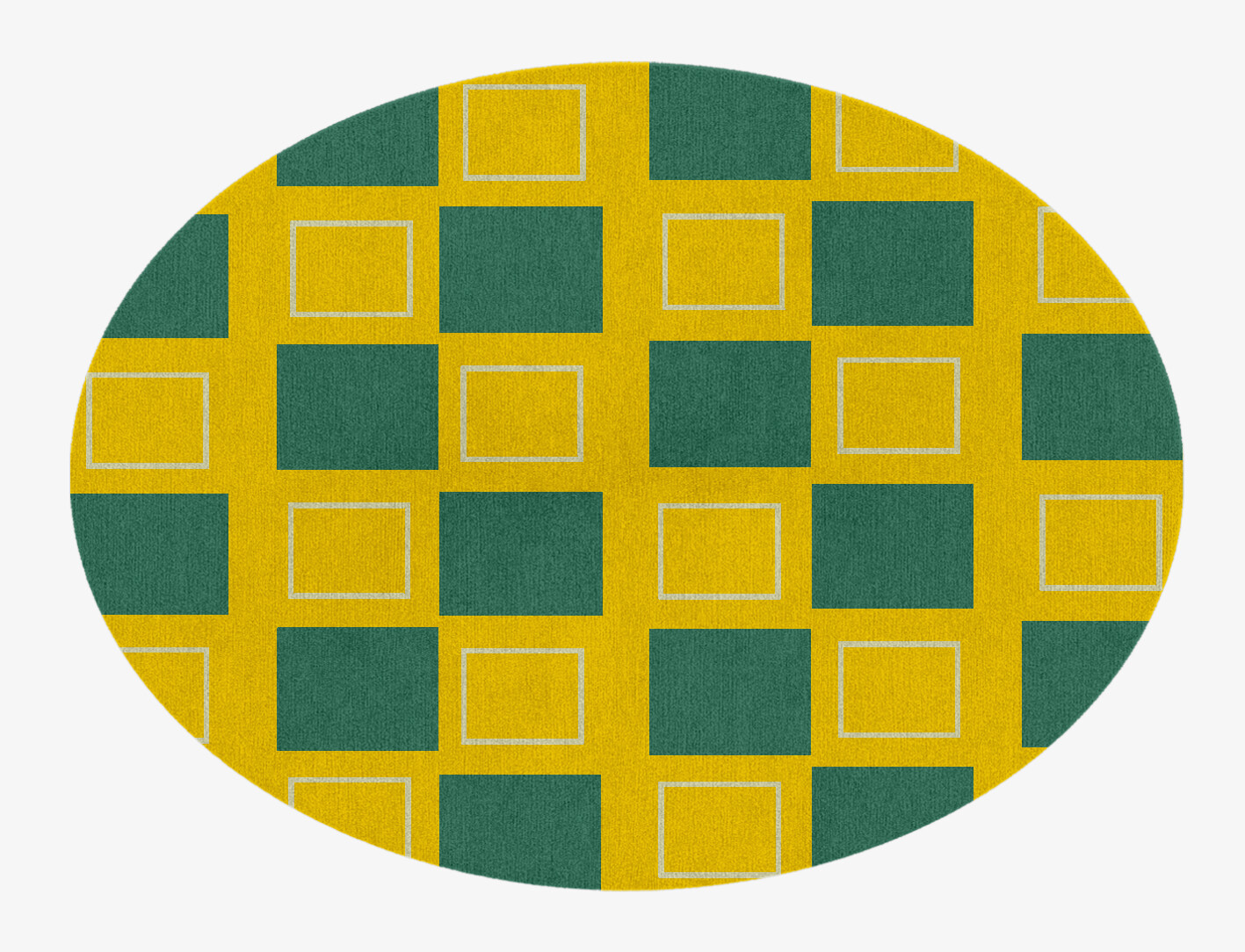 Fascia Geometric Oval Hand Knotted Tibetan Wool Custom Rug by Rug Artisan