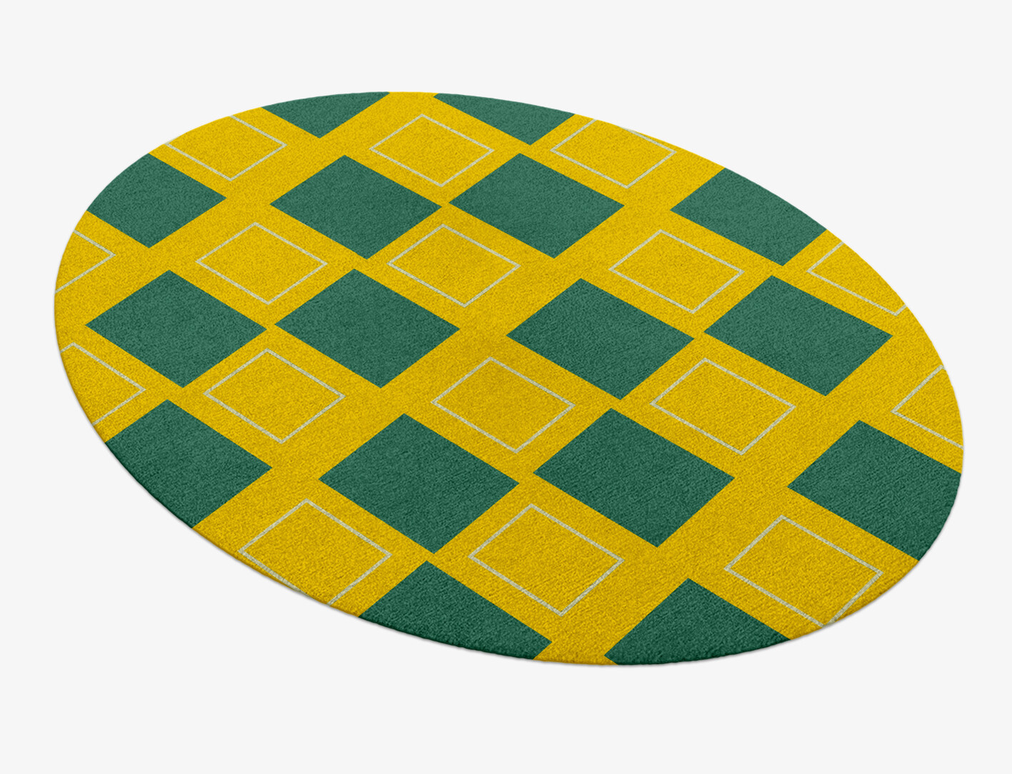 Fascia Geometric Oval Hand Knotted Tibetan Wool Custom Rug by Rug Artisan