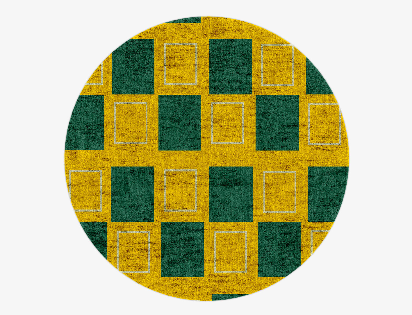 Fascia Geometric Round Hand Knotted Bamboo Silk Custom Rug by Rug Artisan