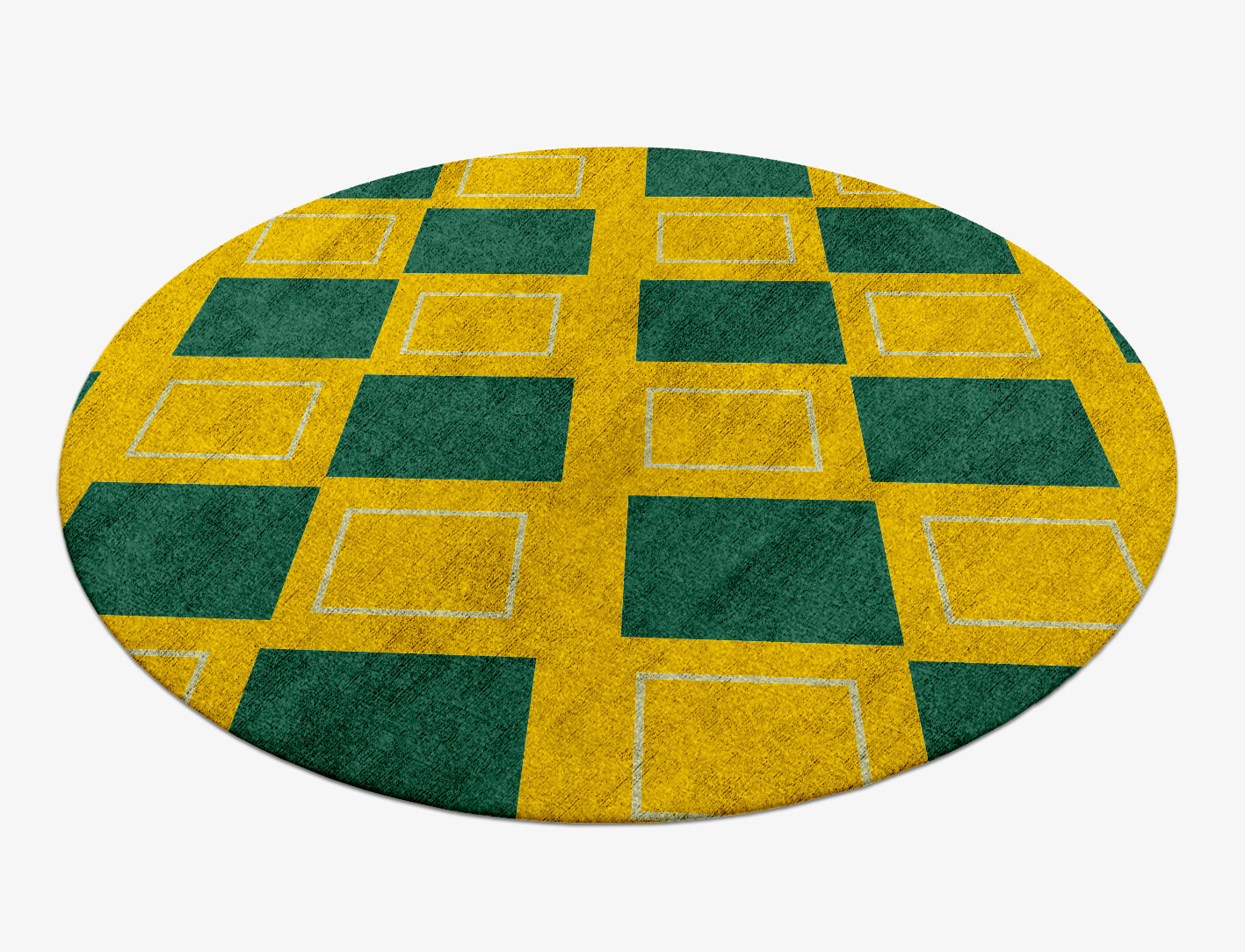 Fascia Geometric Round Hand Knotted Bamboo Silk Custom Rug by Rug Artisan
