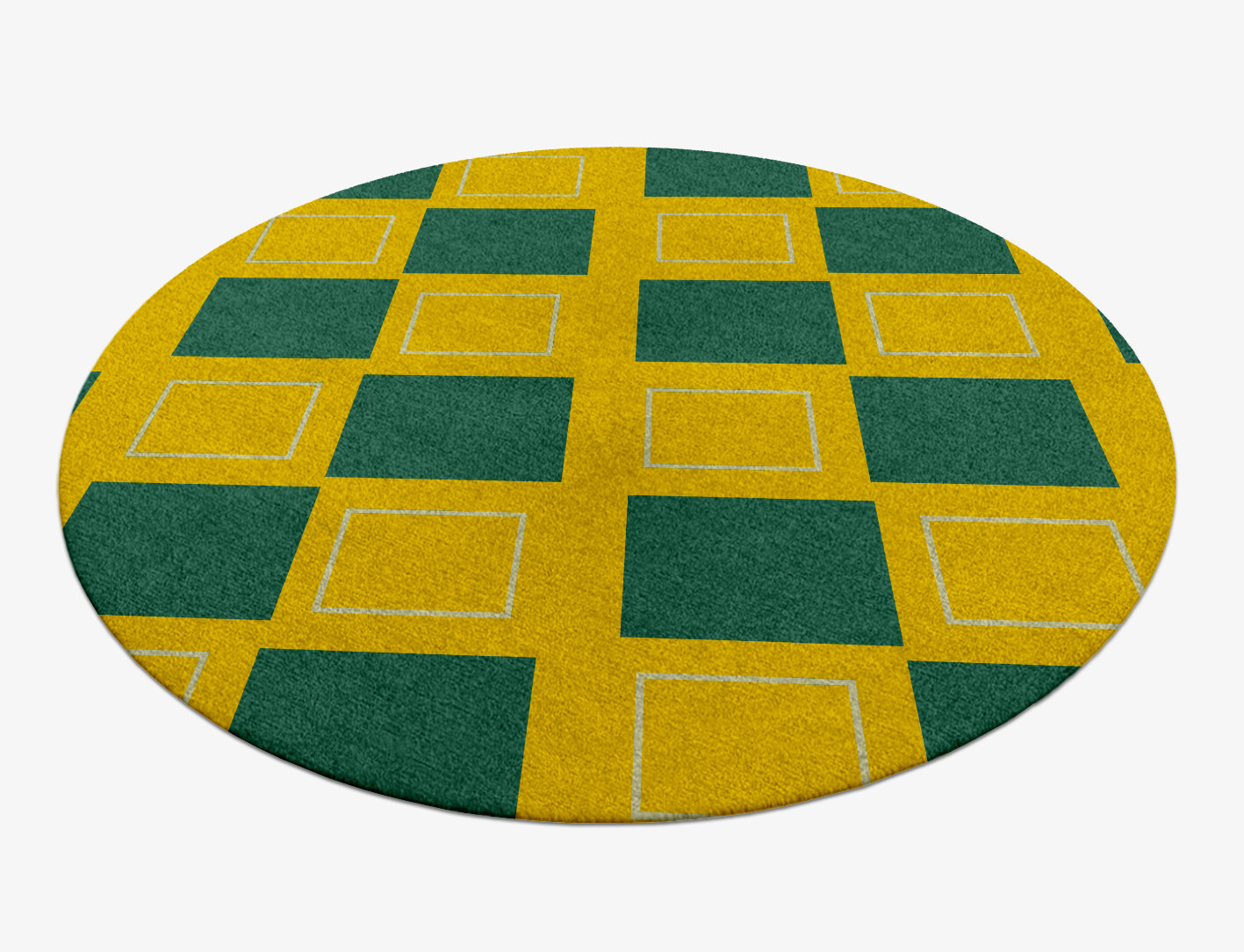 Fascia Geometric Round Hand Knotted Tibetan Wool Custom Rug by Rug Artisan