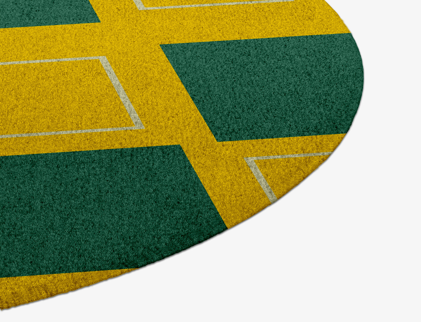 Fascia Geometric Round Hand Knotted Tibetan Wool Custom Rug by Rug Artisan
