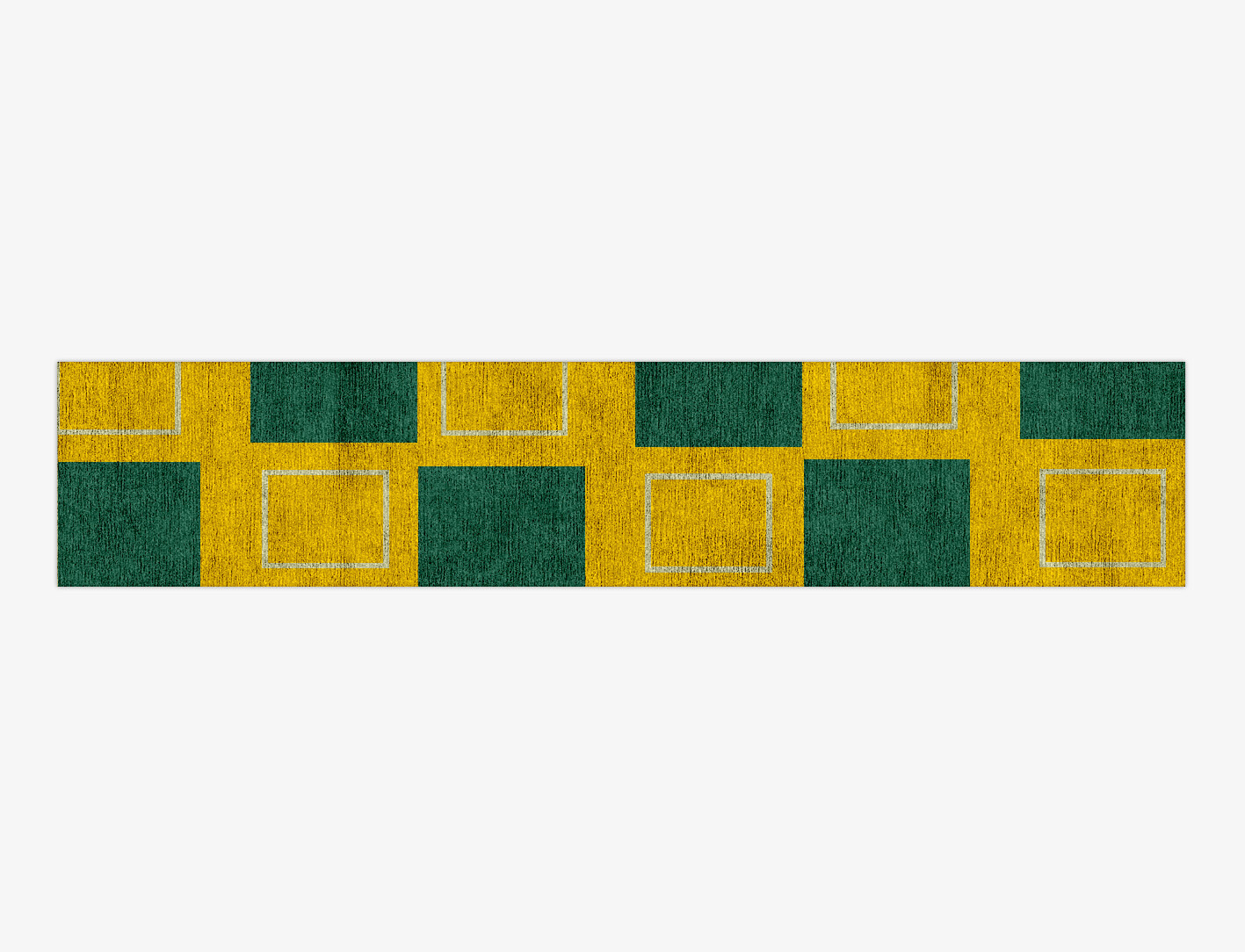 Fascia Geometric Runner Hand Knotted Bamboo Silk Custom Rug by Rug Artisan