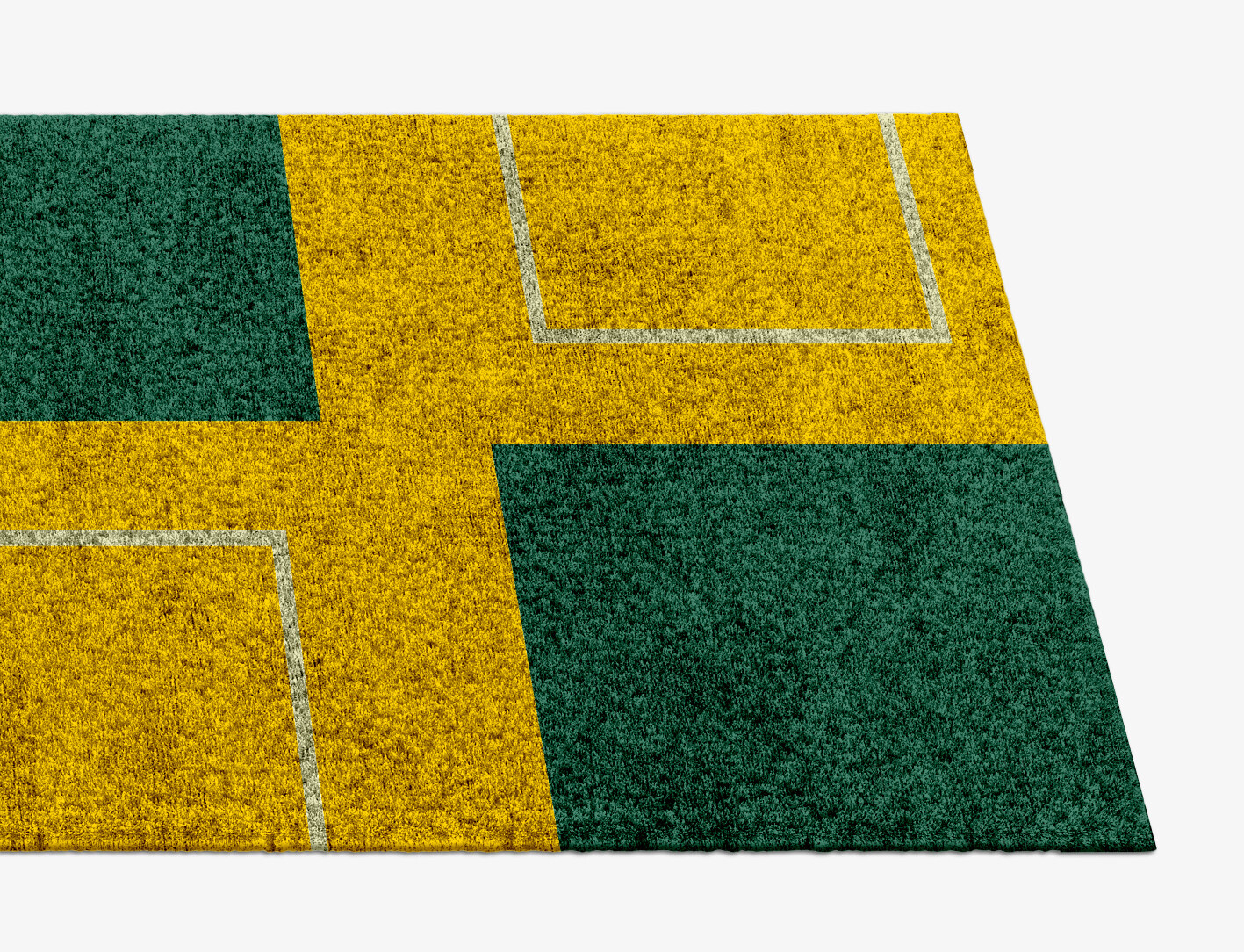 Fascia Geometric Runner Hand Knotted Bamboo Silk Custom Rug by Rug Artisan