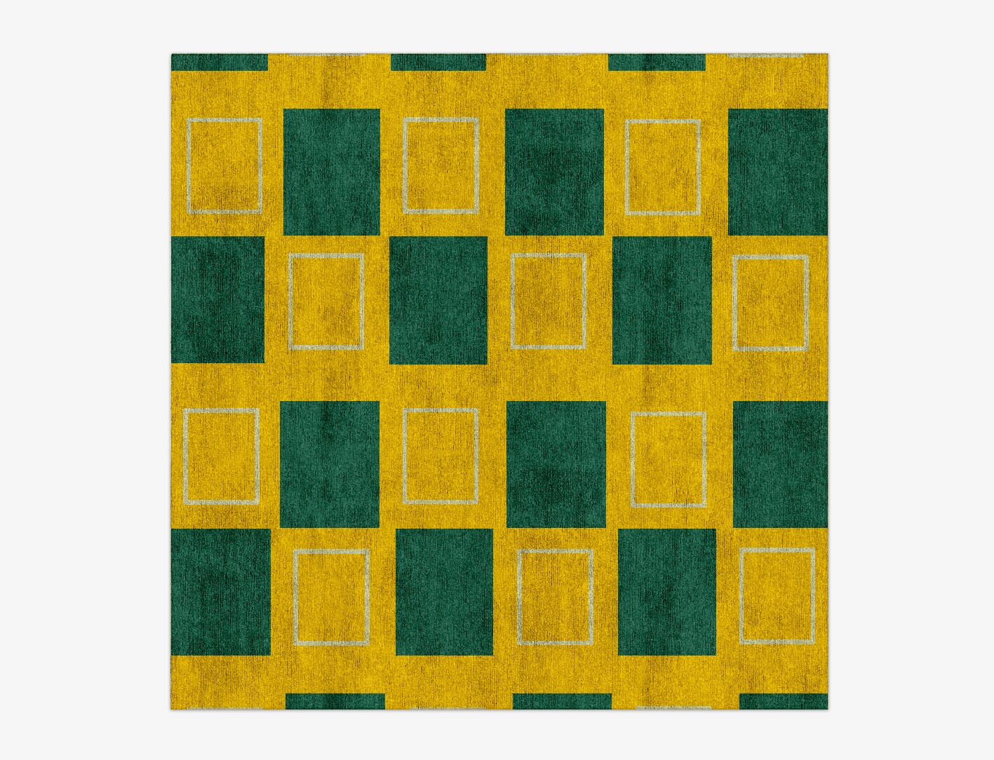Fascia Geometric Square Hand Knotted Bamboo Silk Custom Rug by Rug Artisan