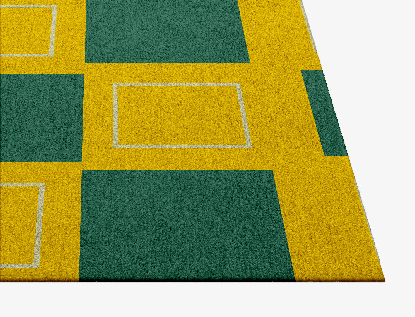 Fascia Geometric Square Hand Knotted Tibetan Wool Custom Rug by Rug Artisan