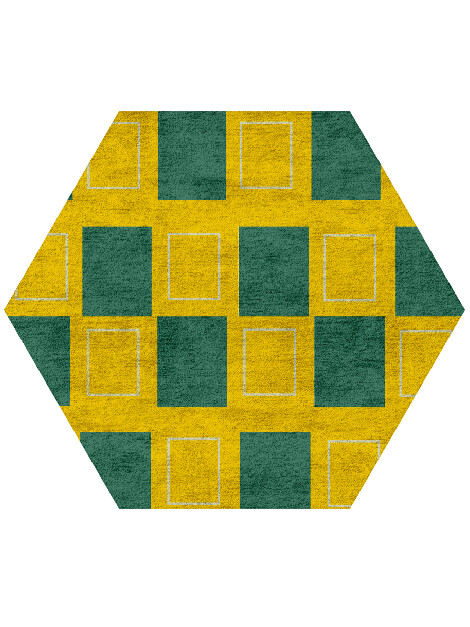 Fascia Geometric Hexagon Hand Tufted Bamboo Silk Custom Rug by Rug Artisan