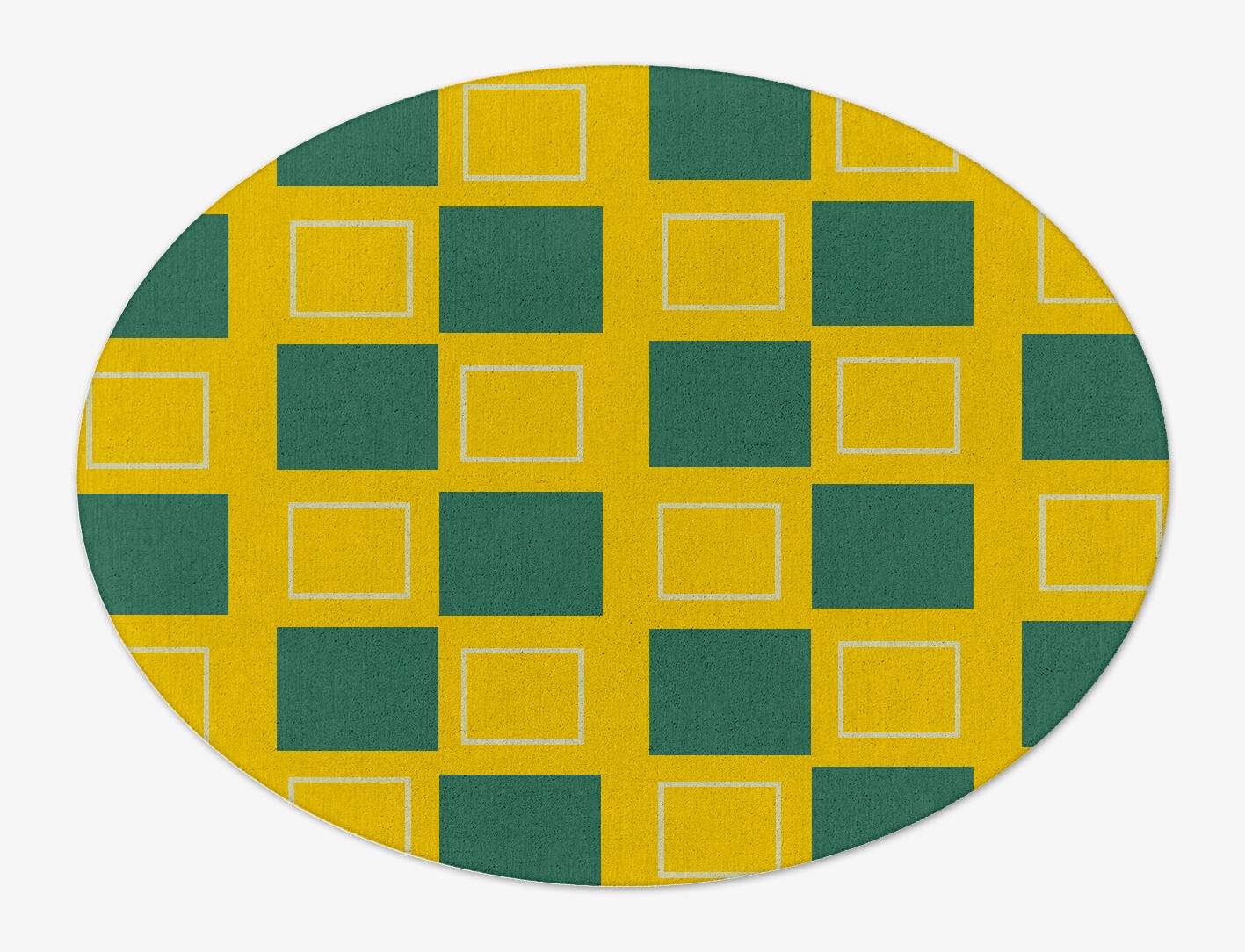 Fascia Geometric Oval Hand Tufted Pure Wool Custom Rug by Rug Artisan